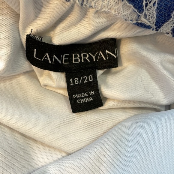 Lane Bryant Women’s 18/20 Lacy Lined Off Shoulder Ruffle Sleeveless Top - Picture 4 of 7